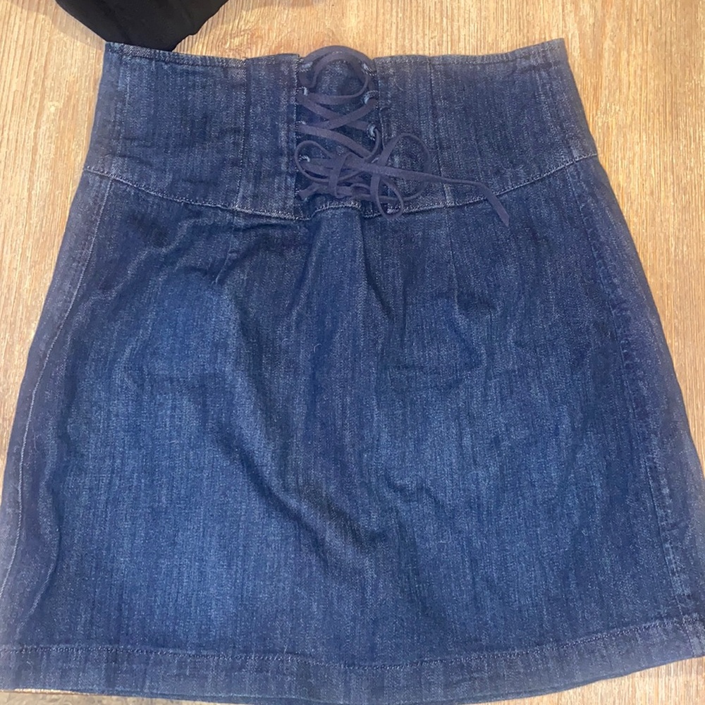 Express high waist jean skirt size 6